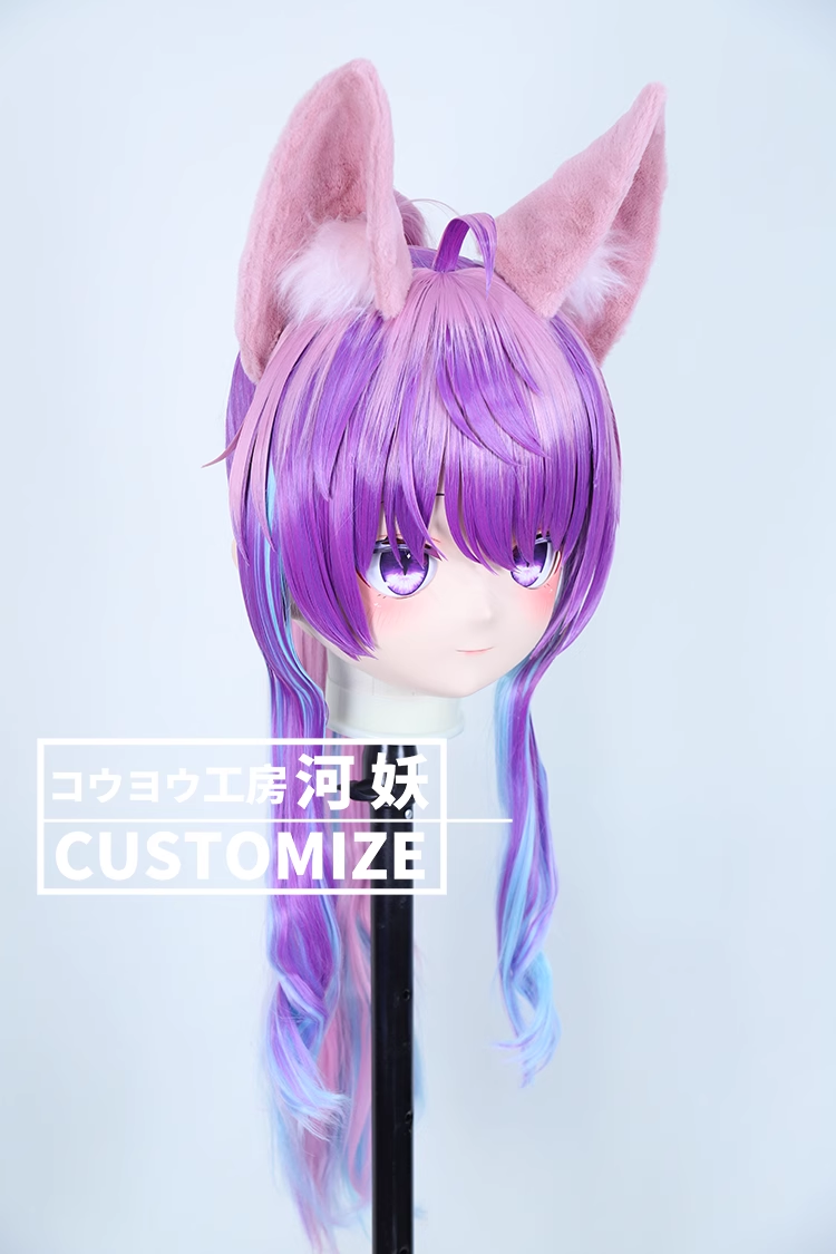 二次元美少女　鍵つき全頭面　KIGURUMIマスク(C-231~C-240)　通気孔付　高品質樹脂製　サイズオーダーメイド　フルヘッド　アニメマスク　河妖工房製品　正規品保証　全国送料無料-8