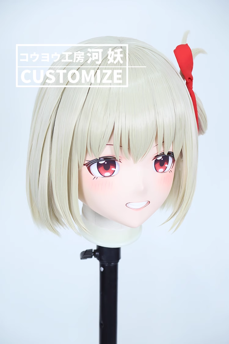 二次元美少女　鍵つき全頭面　KIGURUMIマスク(C-231~C-240)　通気孔付　高品質樹脂製　サイズオーダーメイド　フルヘッド　アニメマスク　河妖工房製品　正規品保証　全国送料無料-14