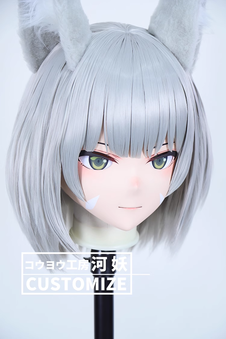 二次元美少女　鍵つき全頭面　KIGURUMIマスク(C-231~C-240)　通気孔付　高品質樹脂製　サイズオーダーメイド　フルヘッド　アニメマスク　河妖工房製品　正規品保証　全国送料無料-23