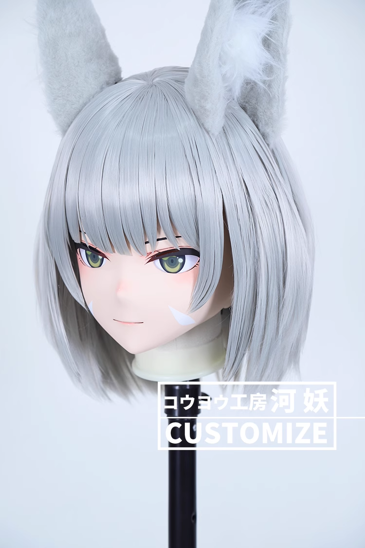 二次元美少女　鍵つき全頭面　KIGURUMIマスク(C-231~C-240)　通気孔付　高品質樹脂製　サイズオーダーメイド　フルヘッド　アニメマスク　河妖工房製品　正規品保証　全国送料無料-24