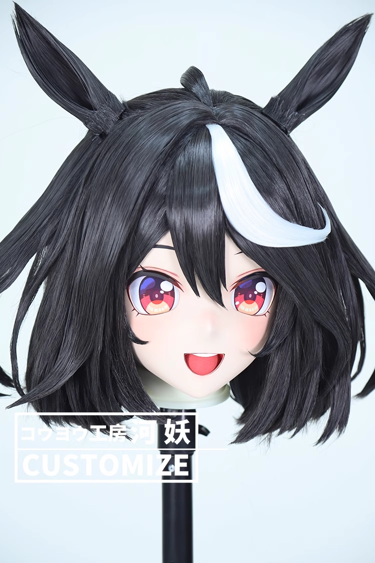 二次元美少女　鍵つき全頭面　KIGURUMIマスク(C-241~C-246)　通気孔付　高品質樹脂製　サイズオーダーメイド　フルヘッド　アニメマスク　河妖工房製品　正規品保証　全国送料無料-2