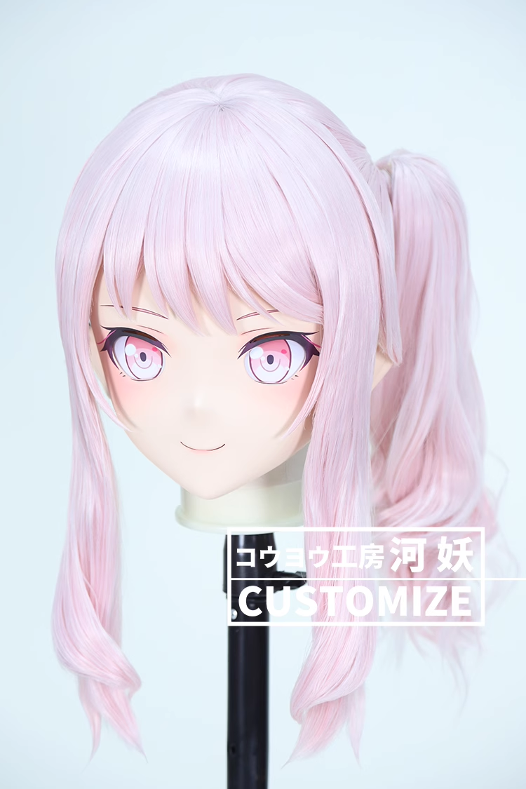 二次元美少女　鍵つき全頭面　KIGURUMIマスク(C-241~C-246)　通気孔付　高品質樹脂製　サイズオーダーメイド　フルヘッド　アニメマスク　河妖工房製品　正規品保証　全国送料無料-6