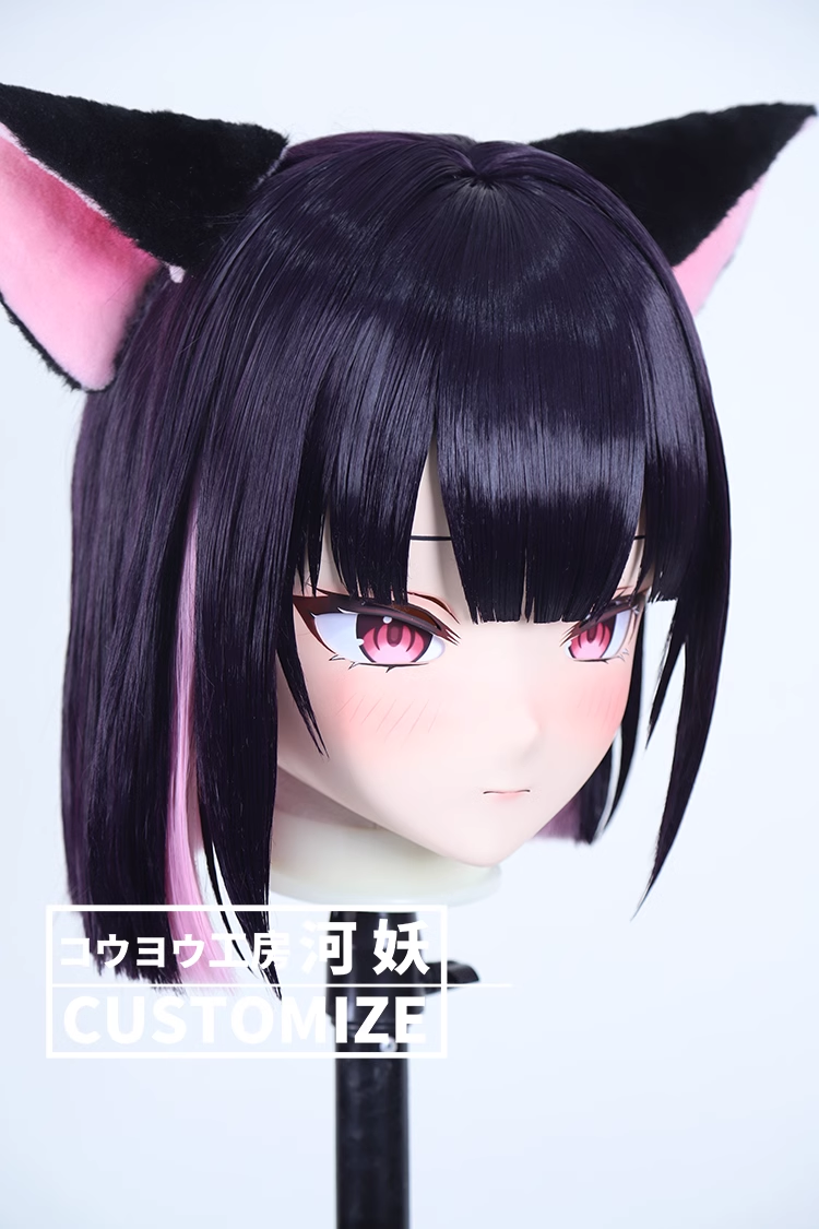 二次元美少女　鍵つき全頭面　KIGURUMIマスク(C-241~C-246)　通気孔付　高品質樹脂製　サイズオーダーメイド　フルヘッド　アニメマスク　河妖工房製品　正規品保証　全国送料無料-14