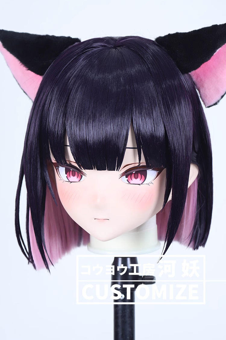 二次元美少女　鍵つき全頭面　KIGURUMIマスク(C-241~C-246)　通気孔付　高品質樹脂製　サイズオーダーメイド　フルヘッド　アニメマスク　河妖工房製品　正規品保証　全国送料無料-15