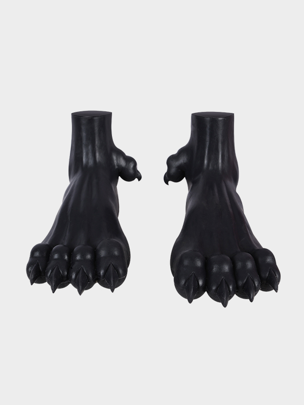 黒犬　獣人変身スーツ　シリコン製　犬のマスクA/B＆袖付き偽腹筋＆ロングパンツ＆手袋＆足袋-10