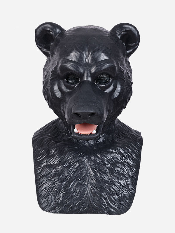 黒熊　獣人変身コスプレ　熊のマスク＆袖付き偽腹筋＆ロングパンツ＆手袋＆足袋セット　面白いシリコン変装道具5
