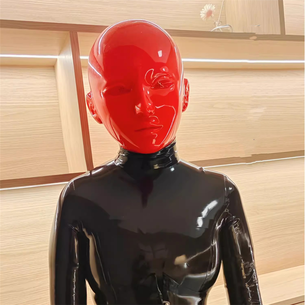 【本心を隠す】笑っても泣いても他人に見られたくない！新着シリコン製フィメールマスク　全頭フェイススキン　ブラック/レッド/ホワイト/ピンク四色選択可能　ラテックススーツと組み合わせてご利用をお勧め　男女兼用-7