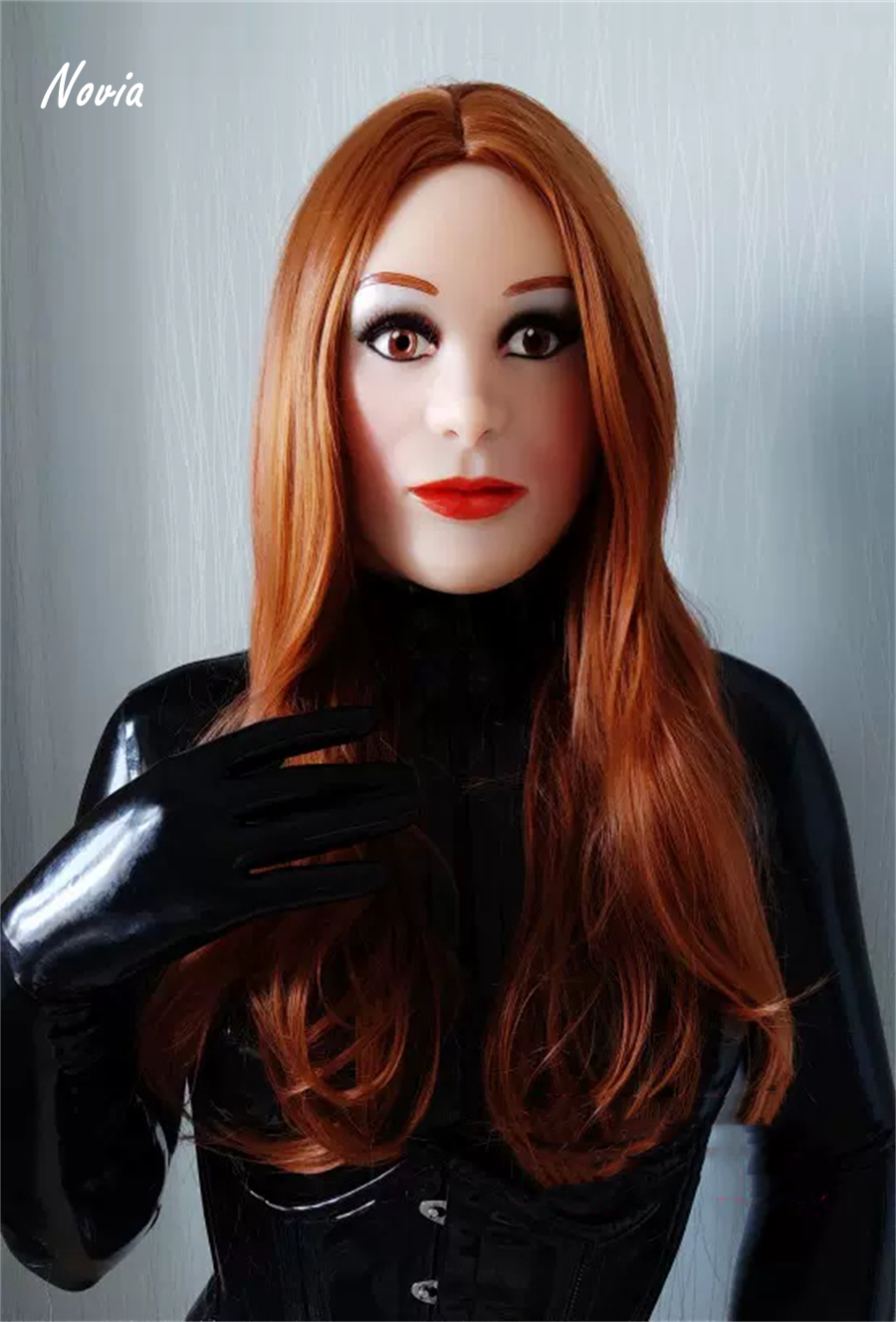 欧米美人　フィメールマスク　Novia／Selina／Sarah全頭フェイスマスク　全頭密閉／ファスナー付き/後ろ紐付き　柔らかいシリコン製　女装変装用マスク-1