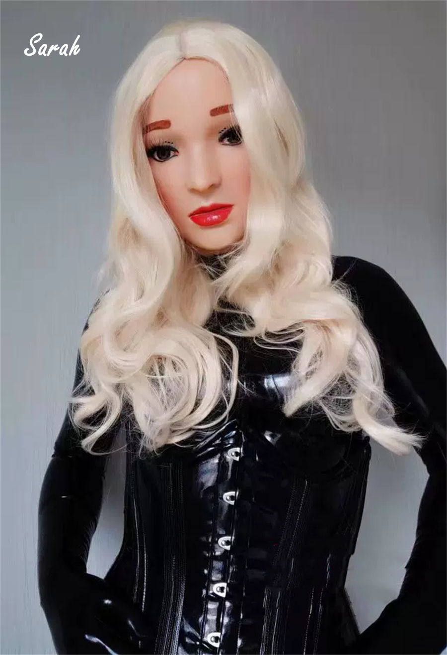 欧米美人　フィメールマスク　Novia／Selina／Sarah全頭フェイスマスク　全頭密閉／ファスナー付き/後ろ紐付き　柔らかいシリコン製　女装変装用マスク-5