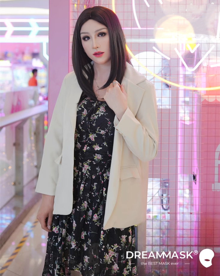 新品登場‼M26SR-瀾ちゃん（Doris）　特別版の医療用シリコン素材製　高品質フィメールマスク　欧米美人顔　フルヘッド　植毛の眉毛　ノーマルメイク付き　フィット感のすごいフィメールマスク　Dreammask正規品保証　全国送料無料-1