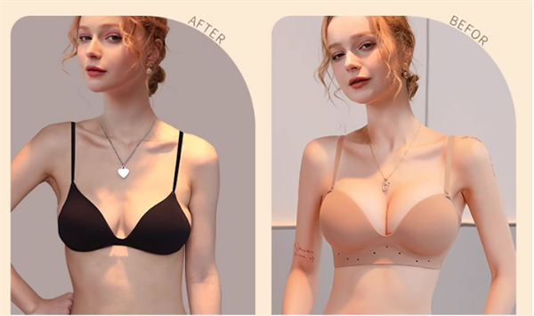 超厚手カップブラ　約8cm　Cカップ相当　プチバストさんのブラ　ノンワイヤー　女装変装用　通気性優れ　バストアップ-6