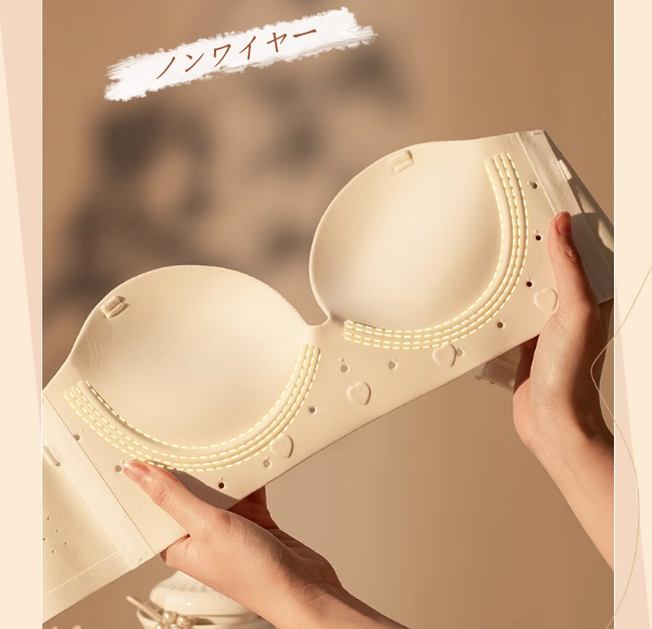 超厚手カップブラ　約8cm　Cカップ相当　プチバストさんのブラ　ノンワイヤー　女装変装用　通気性優れ　バストアップ-11