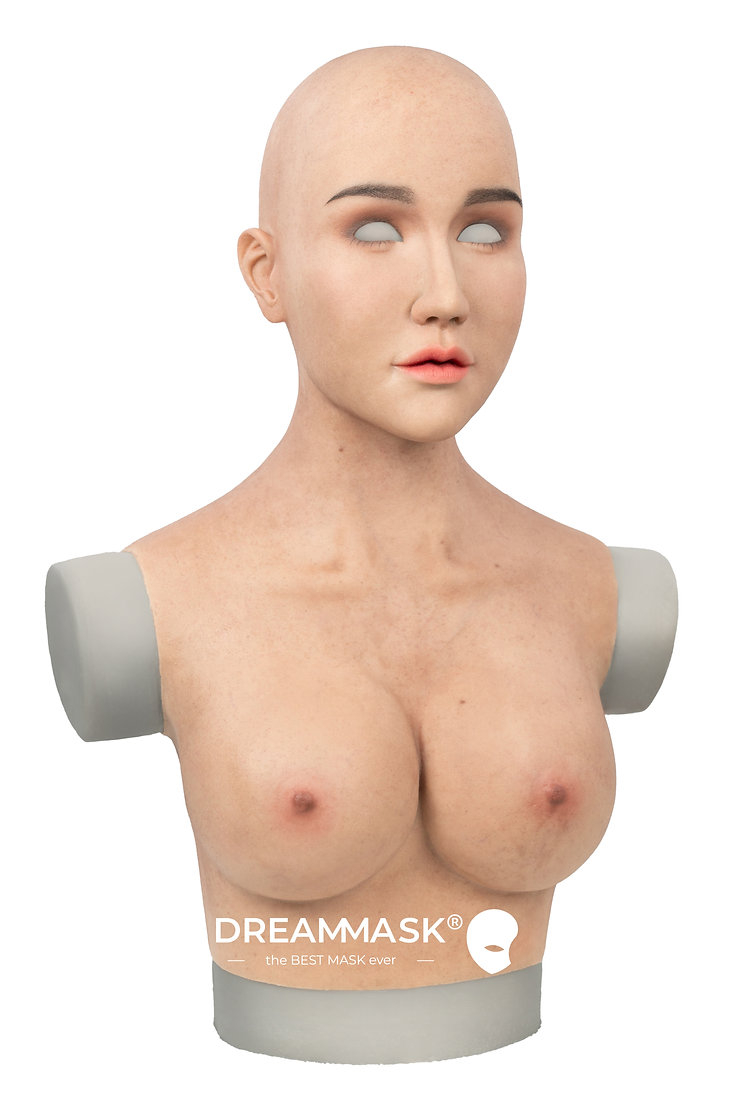 新品登場‼　DM01 - Cyndiちゃん　特別版の医療用シリコン素材製　高品質　Femask付人工乳房　美人顔　植毛の眉毛　ノーマルメイク付き　フィット感のすごいフィメールマスク　Dreammask正規品保証　全国送料無料-4