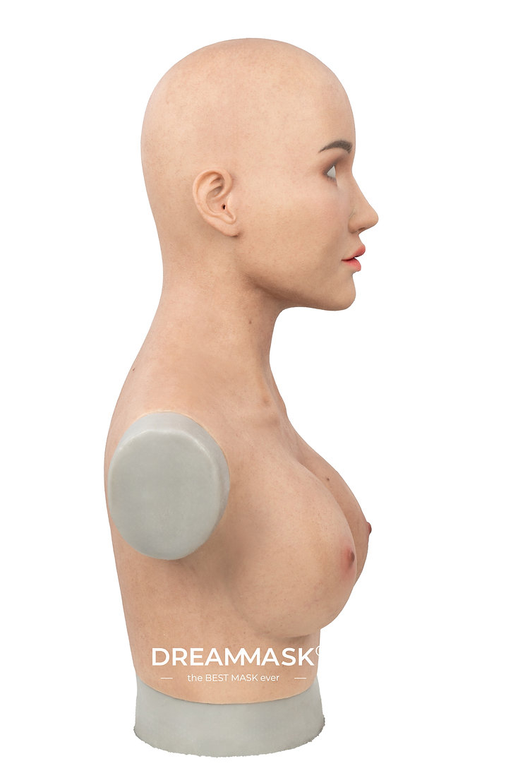 新品登場‼　DM01 - Cyndiちゃん　特別版の医療用シリコン素材製　高品質　Femask付人工乳房　美人顔　植毛の眉毛　ノーマルメイク付き　フィット感のすごいフィメールマスク　Dreammask正規品保証　全国送料無料-5