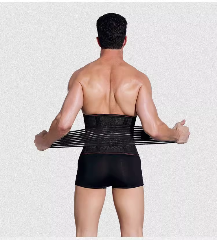 ブラック/肌色　腰用サポーター　お腹引き締め　腹巻　コルセット　ダイエット　通気性抜群　男女兼用　骨盤ベルト-3