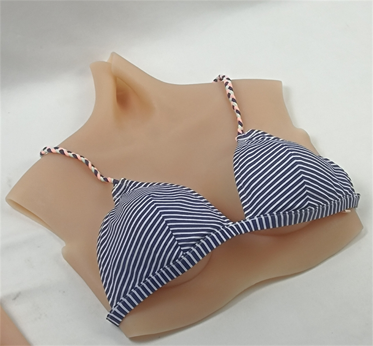 B/C/D/Eカップ八字型胸　女装美乳　高弾性綿／シリコン充填　性転換人工乳房　値段が高くないし、何より柔らかさが今までの八字胸よりも格段に向上してる。 裏側がピット縞模様でサラサラ肌触りを叶え、油を出ることも殆どない！-12