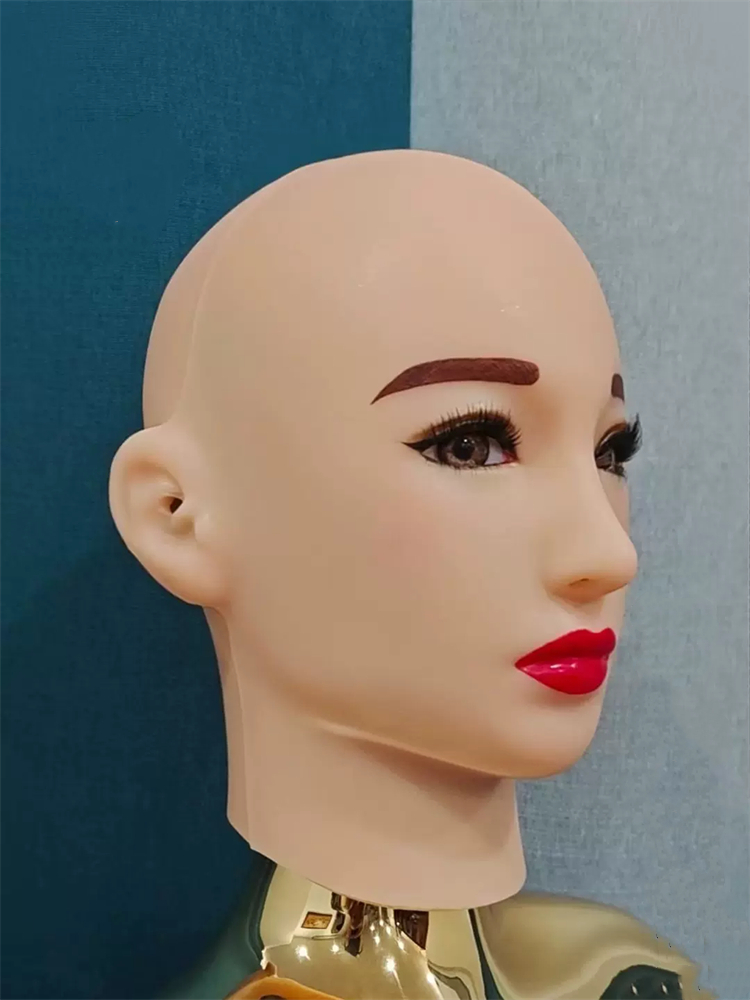 全頭フィメールマスク「丹」　メイク付き　頭周り57cm~62cm　シリコン素材製　女装変装用フェイスマスク-2