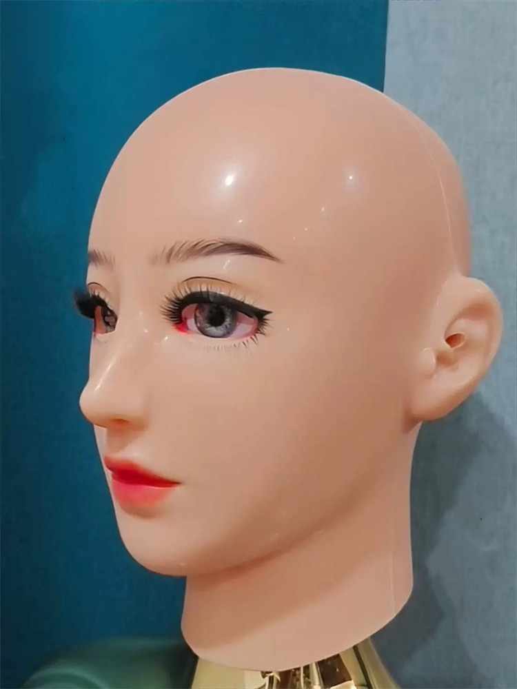 全頭フィメールマスク「娜然」　美人顔　メイク付き　シリコン素材製　女装変装用フェイスマスク　ラテックススーツと組み合わせてご利用可能　男女兼用-5