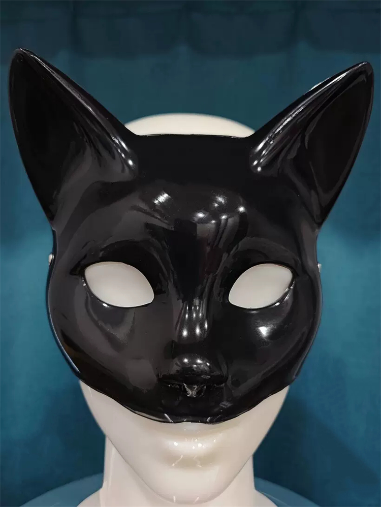 猫顔　ハーフマスク　シリコン素材製　頭周り55cm~59cm-1