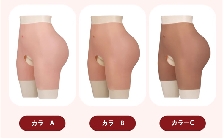 大人気‼　豊股豊尻　オープンクロッチ　三分丈シリコン下着　補正下着　高品質医療用シリコン素材製　良い通気性　ヒップアップショーツ　CD専用変装グッズ　男女兼用-2