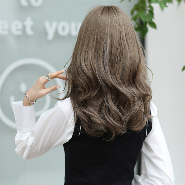 亜麻色 ロングかつら カール 大人可愛いフルウィッグ 長さ45cm 人工頭皮 小顔 ロングかつら ヘアネット付き 普段使い 女装体験用カツラ-4 亜麻色 ロングかつら カール 大人可愛いフルウィッグ 長さ45cm 人工頭皮 小顔 ロングかつら ヘアネット付き 普段使い 女装体験用カツラ-4