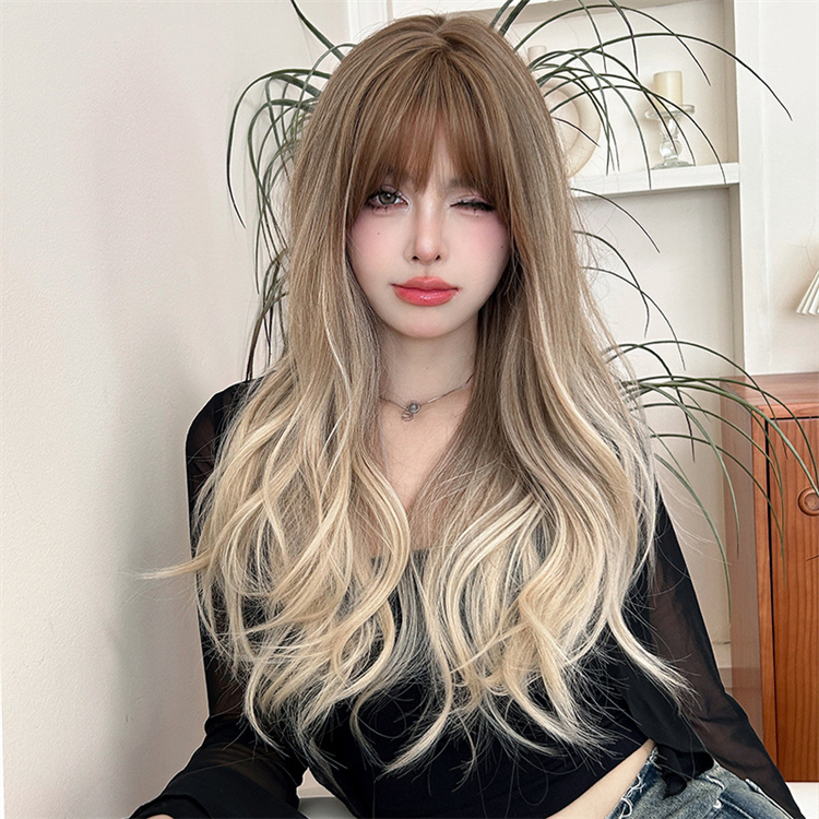 欧米風フルウィッグ　長さ67cm　ロングかつら　カーリーヘアー　人工頭皮　小顔　ロングかつら　ヘアネット付き　通気性が抜群　普段使い　女装体験用かつら-2