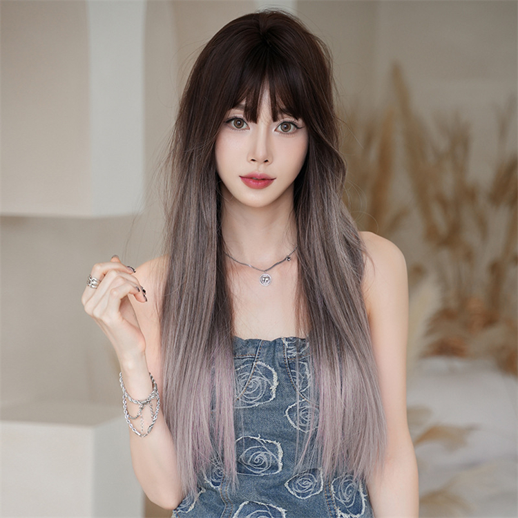 ストレートヘア カラーウィッグ 長さ72cm 大人可愛いフルウィッグ 人工頭皮 小顔 ロングかつら ヘアネット付き 通気性が抜群 普段使い 女装体験用カツ-1 ストレートヘア カラーウィッグ 長さ72cm 大人可愛いフルウィッグ 人工頭皮 小顔 ロングかつら ヘアネット付き 通気性が抜群 普段使い 女装体験用カツ-1