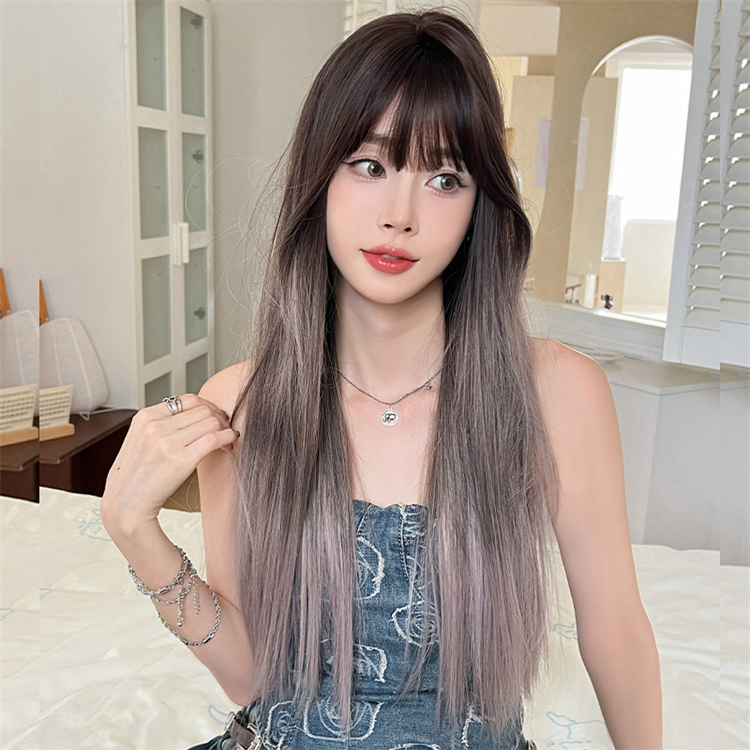 ストレートヘア カラーウィッグ 長さ72cm 大人可愛いフルウィッグ 人工頭皮 小顔 ロングかつら ヘアネット付き 通気性が抜群 普段使い 女装体験用カツ-2 ストレートヘア カラーウィッグ 長さ72cm 大人可愛いフルウィッグ 人工頭皮 小顔 ロングかつら ヘアネット付き 通気性が抜群 普段使い 女装体験用カツ-2