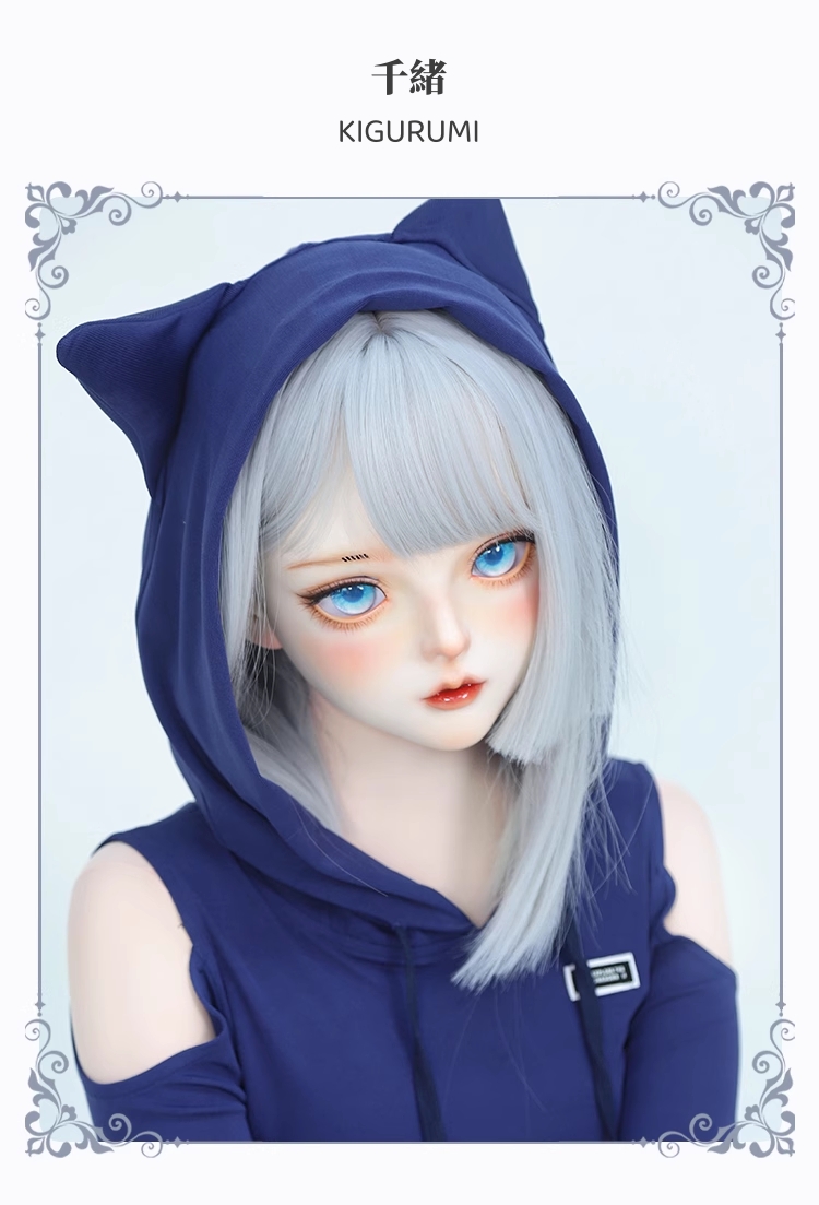 美少女「千緒」　可愛いフィメールドールマスク　樹脂製　メイク付き　ハーフマスク　KIGURUMIMASK　正規品保証　CDCOSER通販　全国送料無料-1
