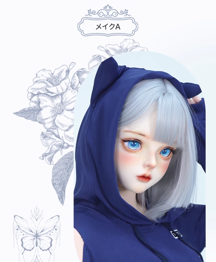 美少女「千緒」　可愛いフィメールドールマスク　樹脂製　メイク付き　ハーフマスク　KIGURUMIMASK　正規品保証　CDCOSER通販　全国送料無料-4