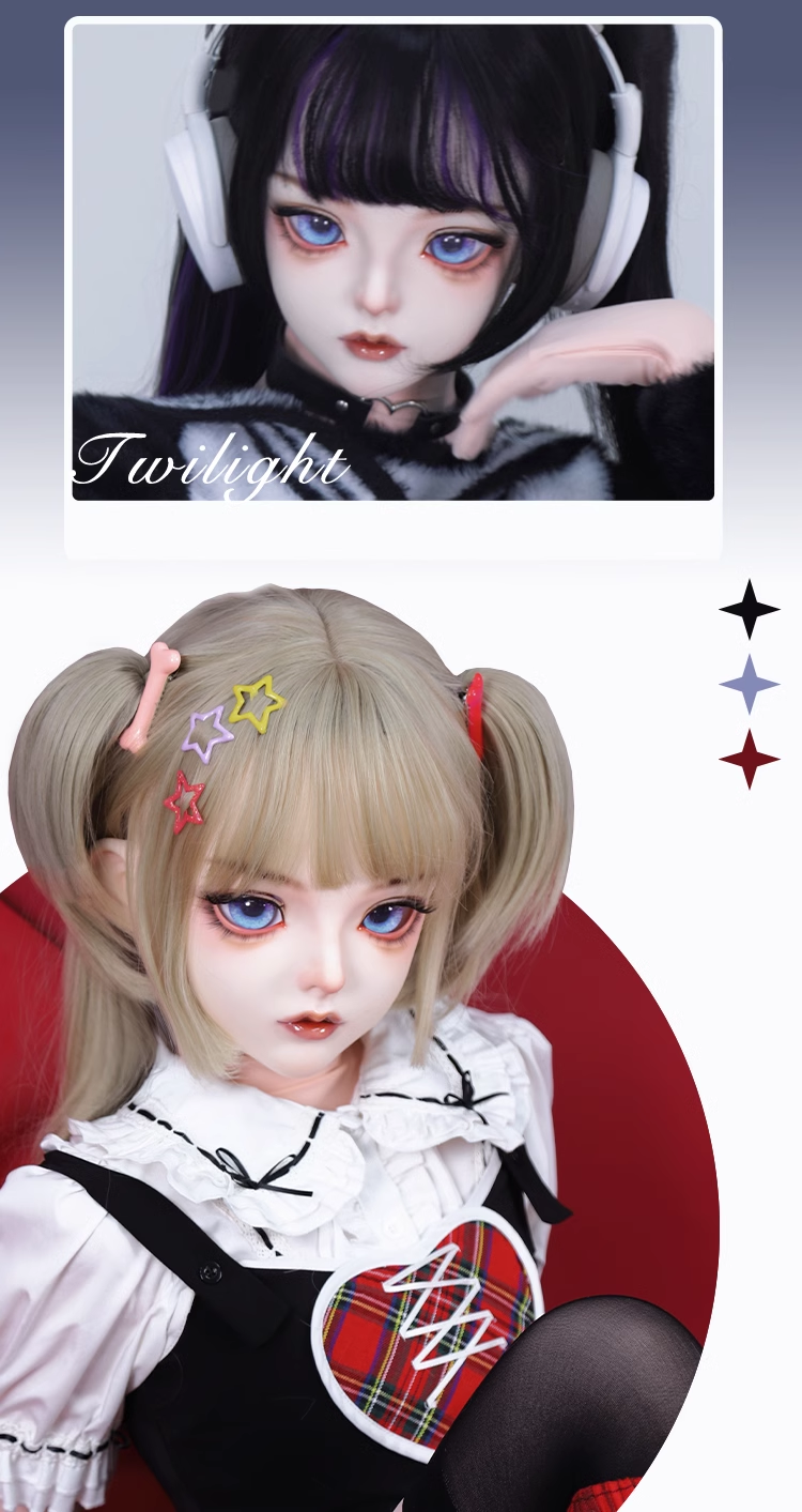 美少女「千緒」　可愛いフィメールドールマスク　樹脂製　メイク付き　ハーフマスク　KIGURUMIMASK　正規品保証　CDCOSER通販　全国送料無料-11