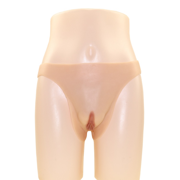 Tバック式　シリコン変装下着　収まりが良い性転換パンツ　リアルな女性器　導尿＆セックス一体型　男の娘　女装用品-6