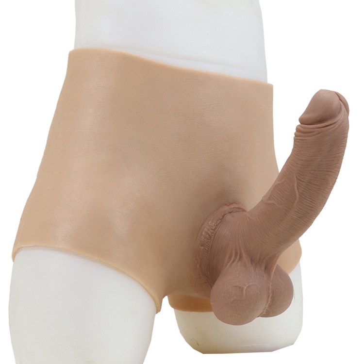 女性用ディルド付きパンツ　柔らかいシリコン素材制　変装用偽陰茎-6