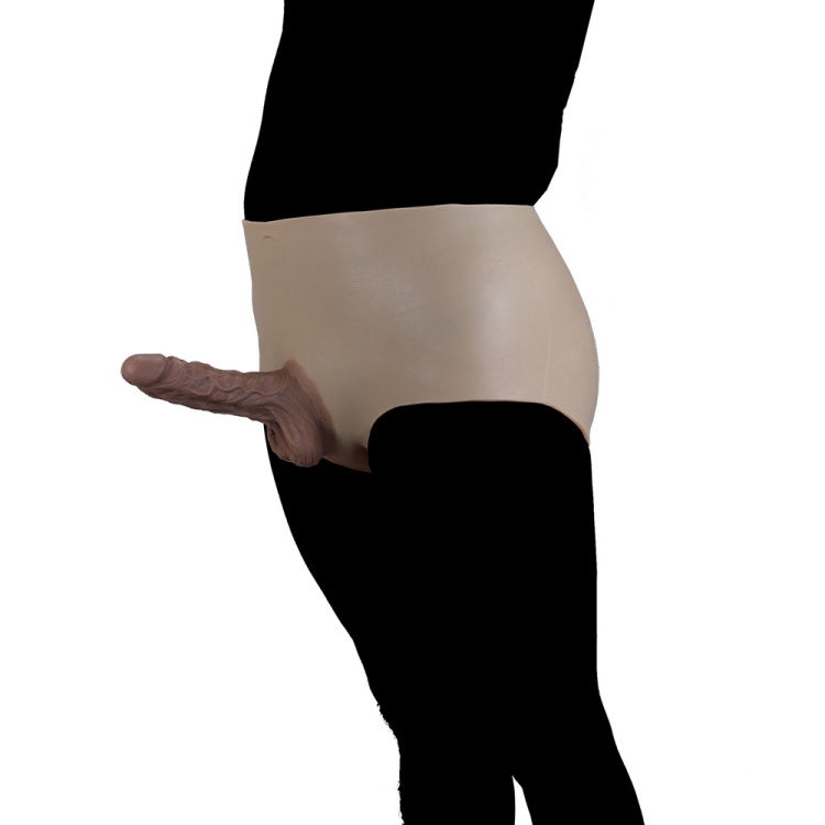 女性用ディルド付きパンツ　柔らかいシリコン素材制　変装用偽陰茎-12
