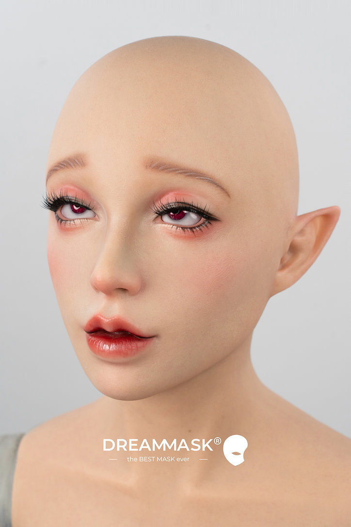 新品登場！！　M28欲姫（ヨクヒメ）　フルヘッドフィメールマスク＆D/Gカップおっぱい付き　瞳付き　柔らかいシリコン充填のおっぱい　欲望シリーズ　ノーマルメイク付き　紐付き/ファスナー付き-9