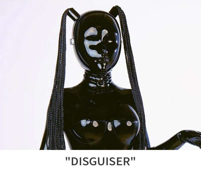 偽裝者　DISGUISER　ブラック　磁吸式ポニーテール付き　硬質全頭マスク-1
