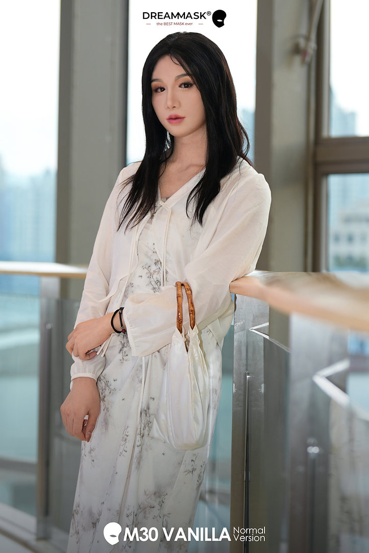 高品質　M30「妍」　普通版／PLUS＋版／特別版の医療用シリコン素材製　美人顔　フィメールマスク　フルヘッド　植毛の眉毛　ノーマルメイク付き　超リアル　フィット感のすごいフィメールマスク　正規品保証　全国送料無料-1