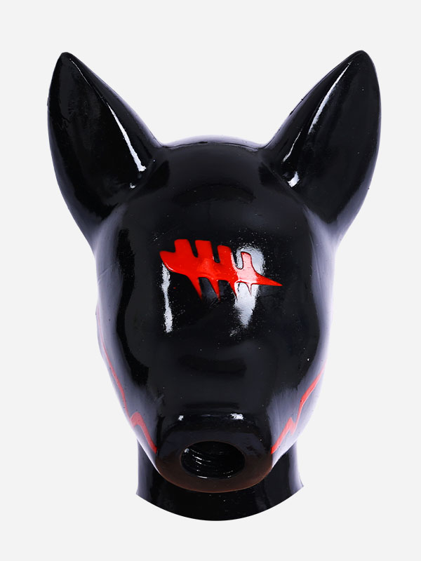 犬マスク　ピカピカシリコン素材製　短い／長い耳　男女兼用　動物変装グッズ-11
