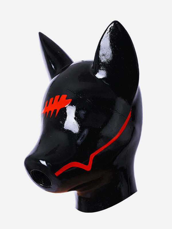 犬マスク　ピカピカシリコン素材製　短い／長い耳　男女兼用　動物変装グッズ-12