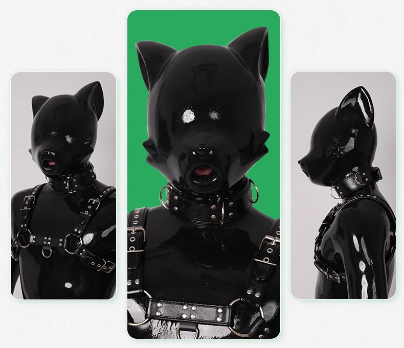 狐マスク　ピカピカシリコン素材製　多色選択可能　コスプレ　男女兼用　動物変装グッズ-3