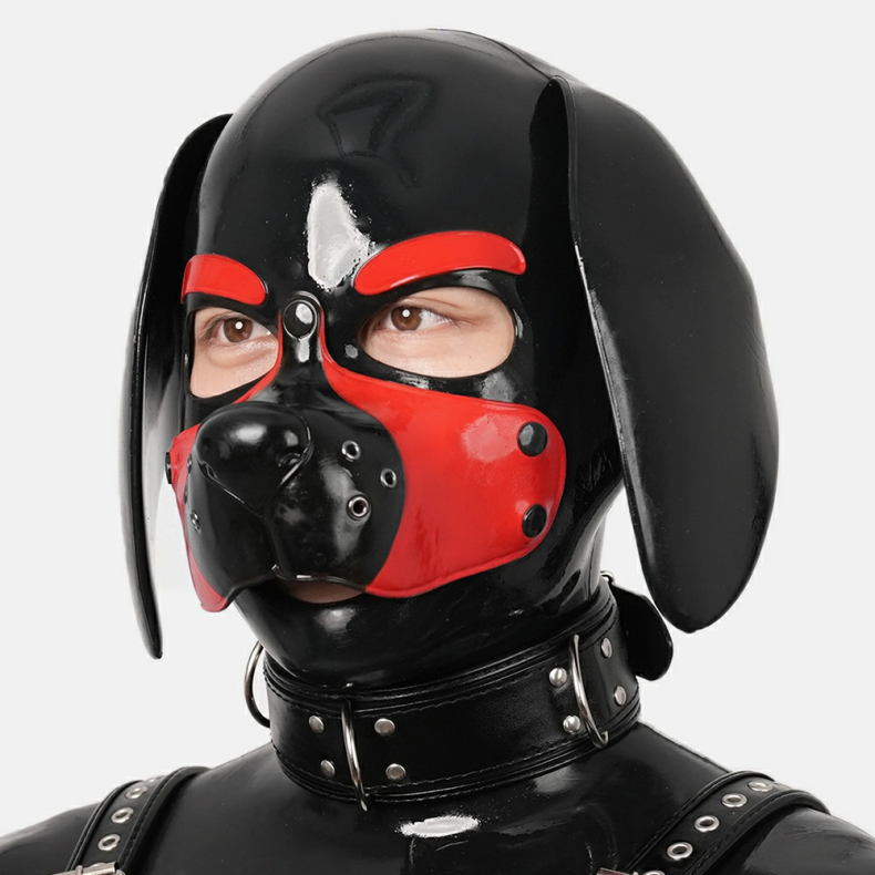 ビーグル　犬マスク　ピカピカシリコン素材製　DOG全頭マスク　多色選択可能　コスプレ　男女兼用-6