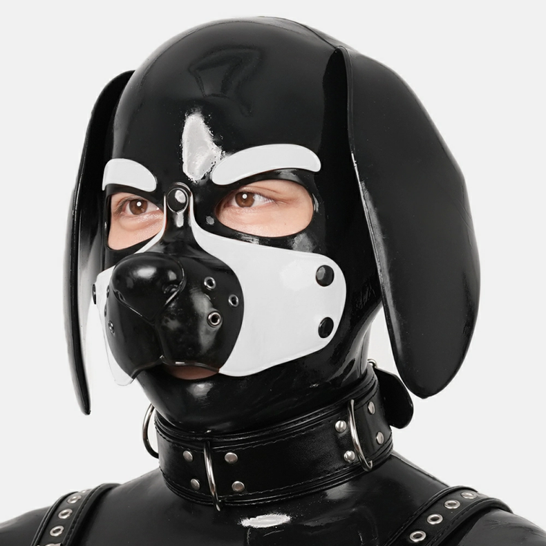 ビーグル　犬マスク　ピカピカシリコン素材製　DOG全頭マスク　多色選択可能　コスプレ　男女兼用-7