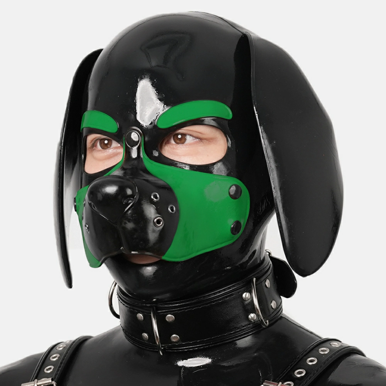 ビーグル　犬マスク　ピカピカシリコン素材製　DOG全頭マスク　多色選択可能　コスプレ　男女兼用-8