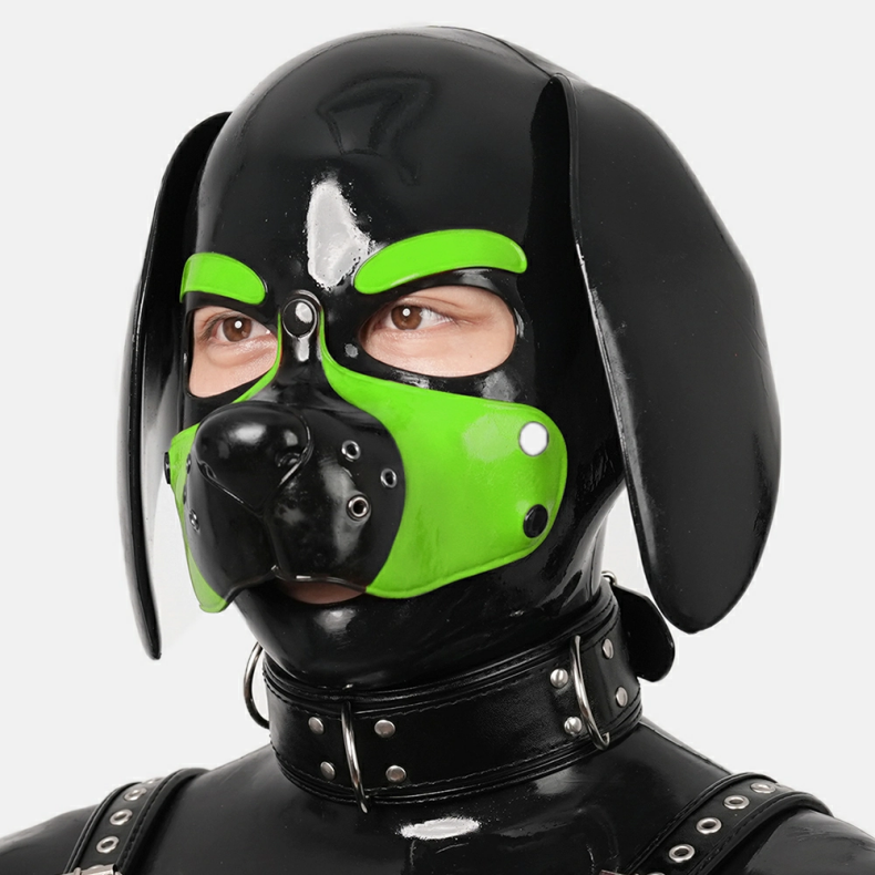 ビーグル　犬マスク　ピカピカシリコン素材製　DOG全頭マスク　多色選択可能　コスプレ　男女兼用-9