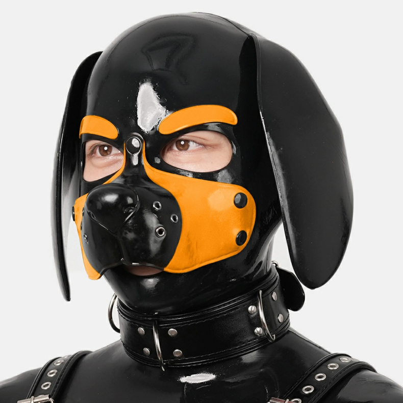 ビーグル　犬マスク　ピカピカシリコン素材製　DOG全頭マスク　多色選択可能　コスプレ　男女兼用-11