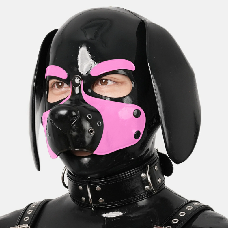 ビーグル　犬マスク　ピカピカシリコン素材製　DOG全頭マスク　多色選択可能　コスプレ　男女兼用-12