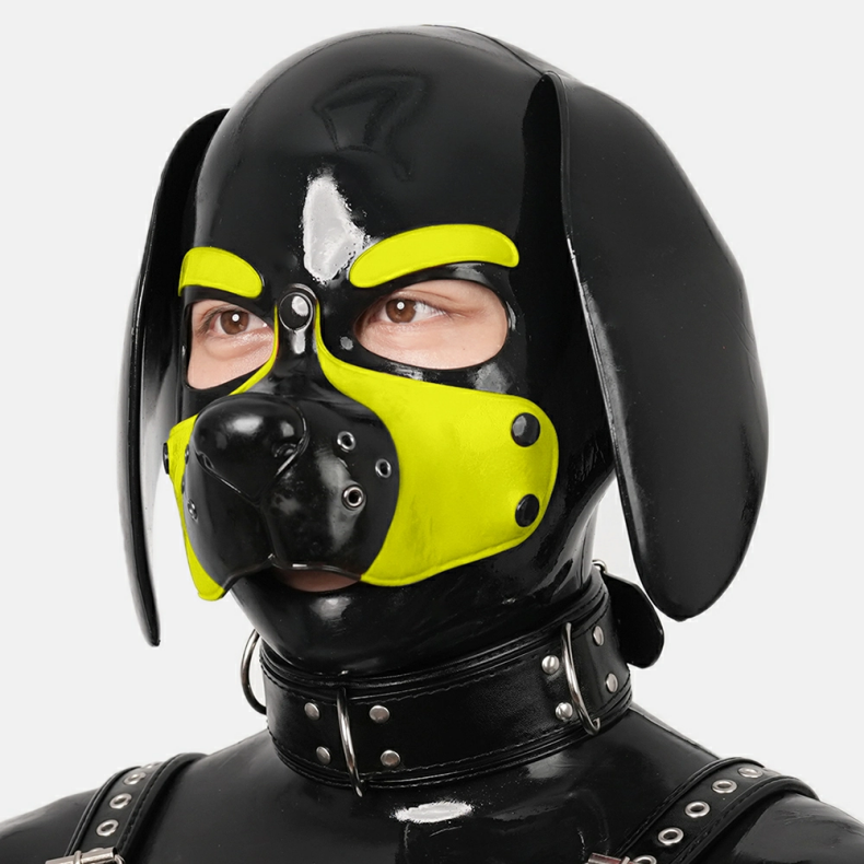 ビーグル　犬マスク　ピカピカシリコン素材製　DOG全頭マスク　多色選択可能　コスプレ　男女兼用-13