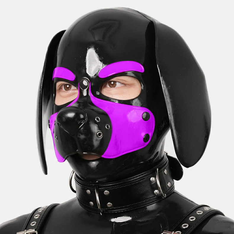 ビーグル　犬マスク　ピカピカシリコン素材製　DOG全頭マスク　多色選択可能　コスプレ　男女兼用-14