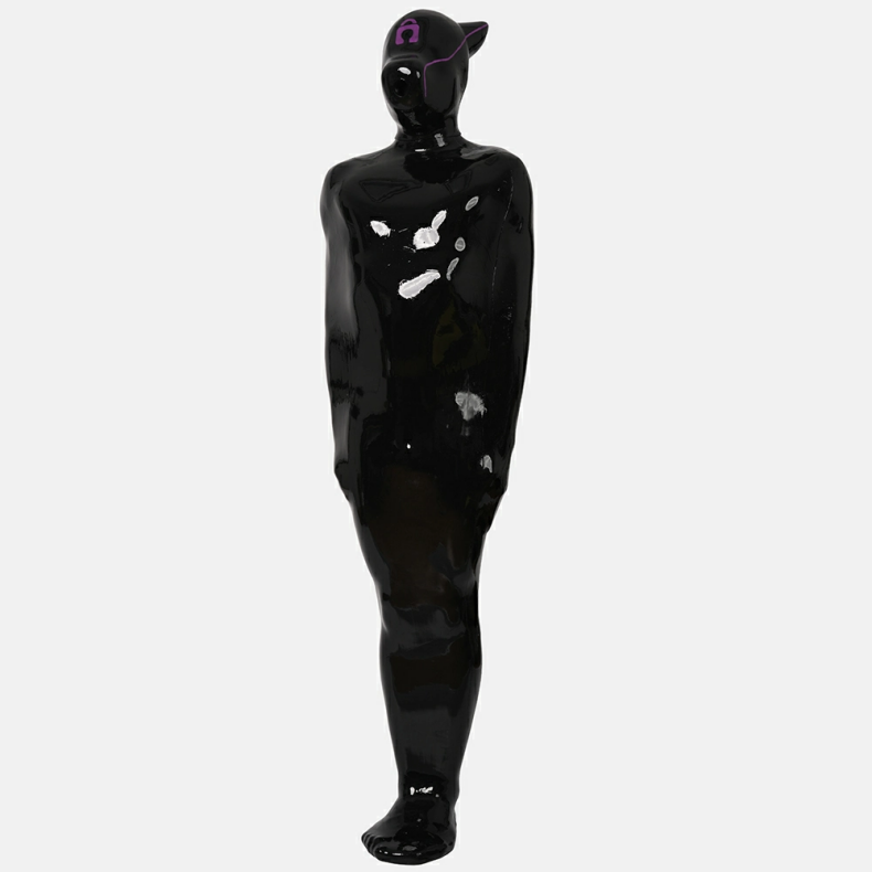 黒い寝袋　ピカピカシリコン素材製　男女兼用-9