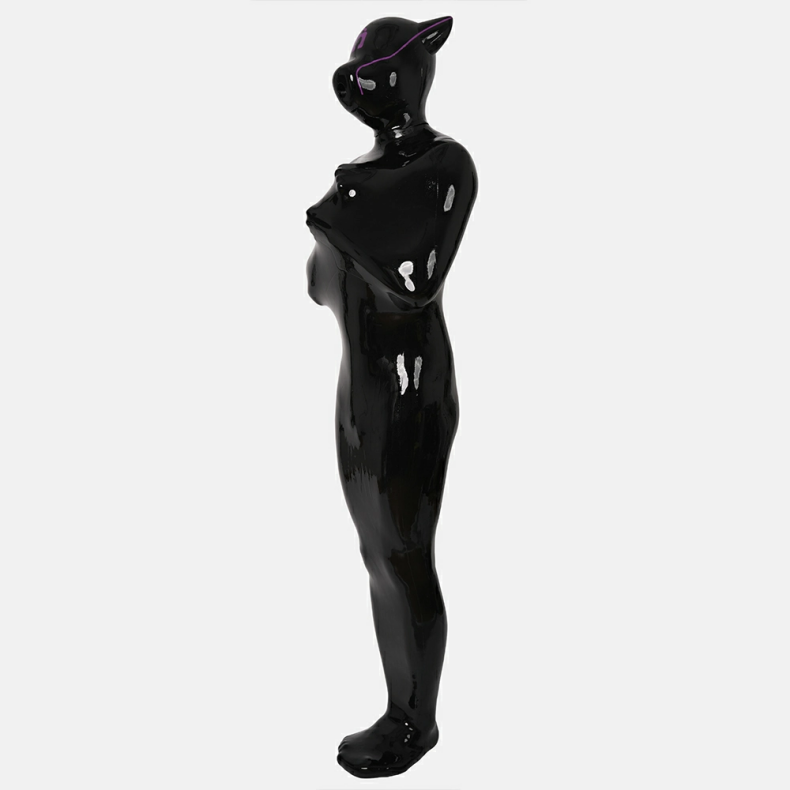 黒い寝袋　ピカピカシリコン素材製　男女兼用-10